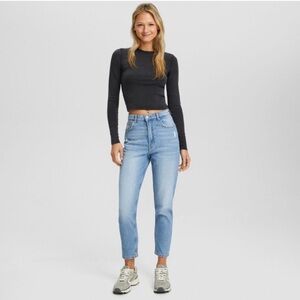 H&M Bershka Mom Jeans Distressed Size 00